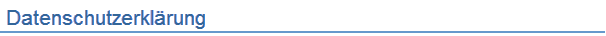 Datenschutzerkl�rung